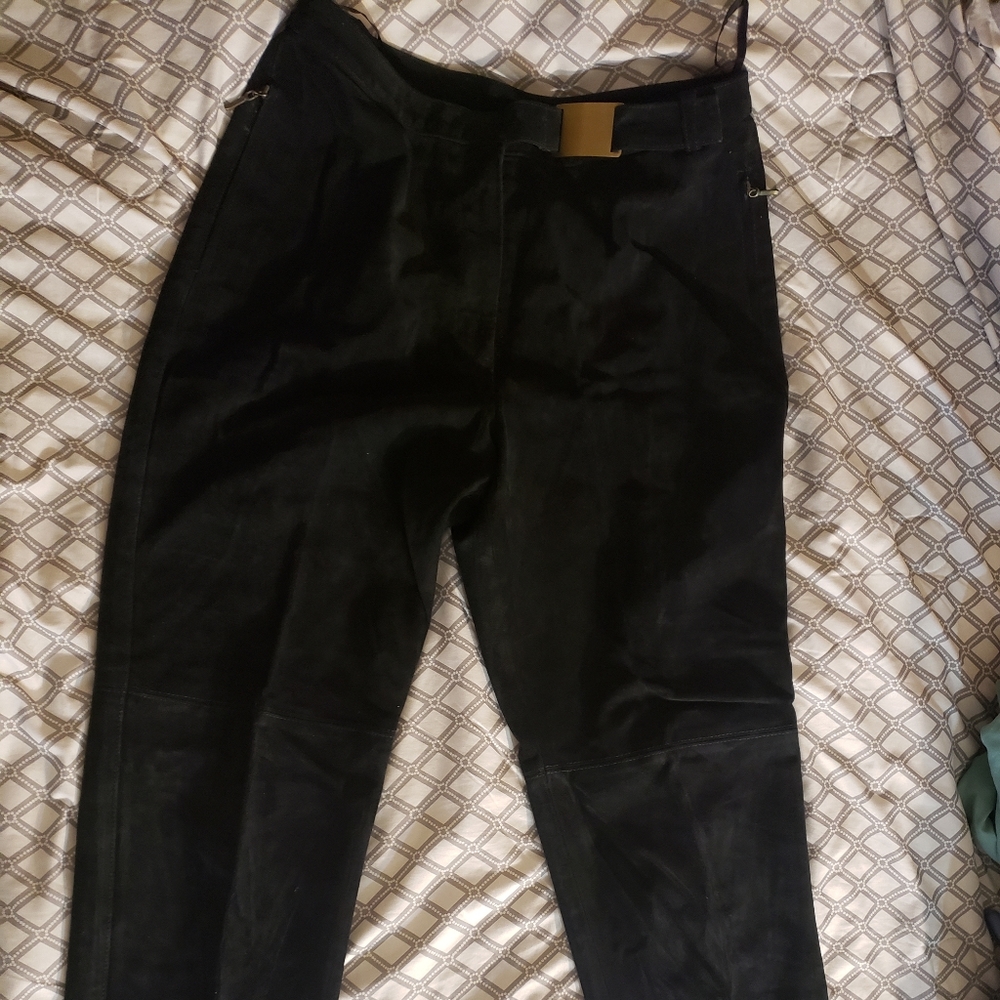 Genuine leather pants